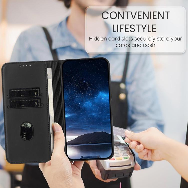 For Google Pixel 10 Pro XL Strong Magnetic Frosted Flip Leather Phone Case(Black) - Google Cases by buy2fix | Online Shopping UK | buy2fix