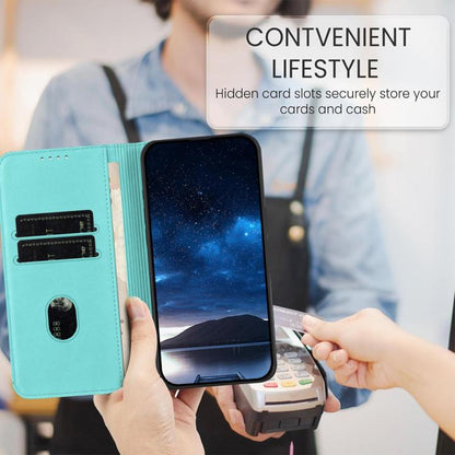 For Google Pixel 10 Pro XL Strong Magnetic Frosted Flip Leather Phone Case(Light Blue) - Google Cases by buy2fix | Online Shopping UK | buy2fix