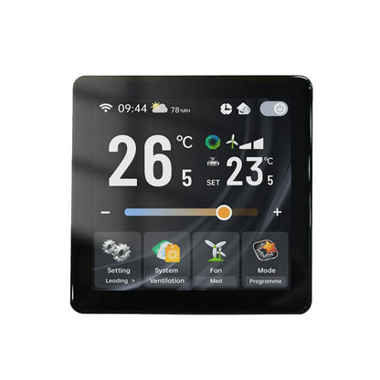 BAC-2005ELW Four Channel WiFi 4 inch Screen Smart Room Thermostat(Black) - Thermostat & Thermometer by buy2fix | Online Shopping UK | buy2fix
