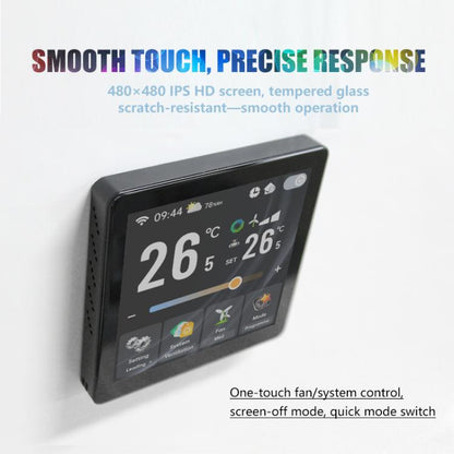 BAC-2005ELW Four Channel WiFi 4 inch Screen Smart Room Thermostat(Black) - Thermostat & Thermometer by buy2fix | Online Shopping UK | buy2fix