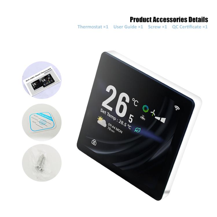 BAC-2005ELW Four Channel WiFi 4 inch Screen Smart Room Thermostat(Black) - Thermostat & Thermometer by buy2fix | Online Shopping UK | buy2fix