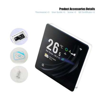 BAC-2005ELW Four Channel WiFi 4 inch Screen Smart Room Thermostat(Black) - Thermostat & Thermometer by buy2fix | Online Shopping UK | buy2fix