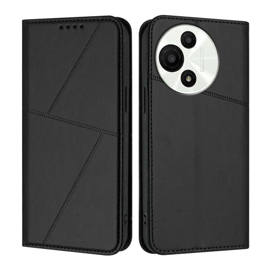 For TCL 60 SE NxtPaper 5G Strong Magnetic Frosted Flip Leather Phone Case(Black)