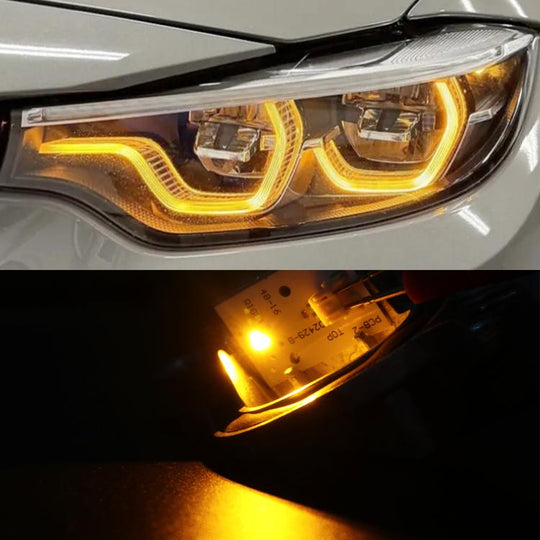 For BMW 4 Series F32 Car Right LED Daytime Running Light Angel Eyes 63117493230(White Light)