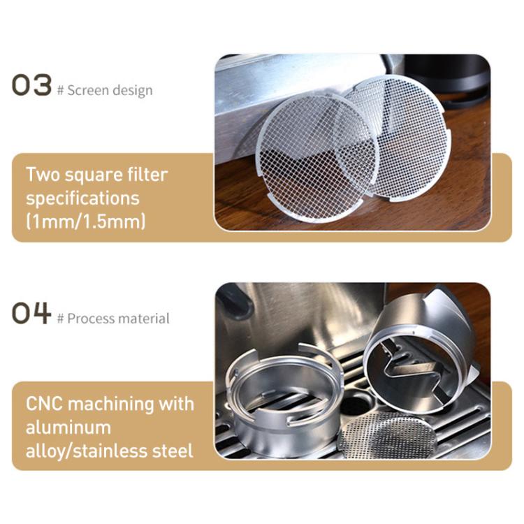 For Breville 8 Series Coffee Machine Handle Rotary Dosing Cup Mug Coffee Powder Feeder(Silver) - Coffee Machine Parts by buy2fix | Online Shopping UK | buy2fix