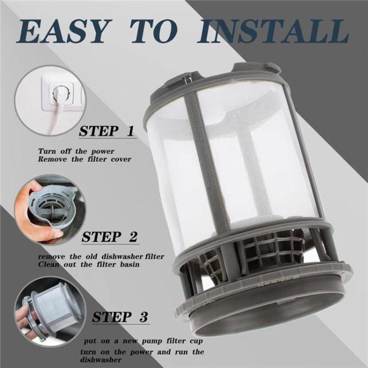 Dishwasher Pump Filter Cup for Whirlpool Kenmore W10872845(Grey) - Dishwasher Parts by buy2fix | Online Shopping UK | buy2fix