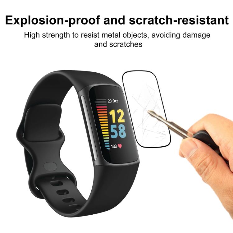 For Fitbit Charge 5 2pcs xDfind Curved 3D Composite Material Soft Film Screen Protector - Screen Protector by xDfind | Online Shopping UK | buy2fix