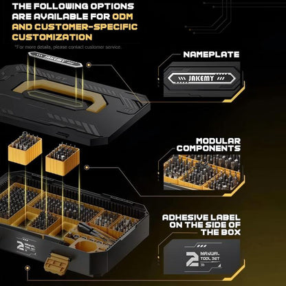 Jakemy JM-8199 257 in 1 Modular Manual Tool Box - Screwdriver Set by JAKEMY | Online Shopping UK | buy2fix
