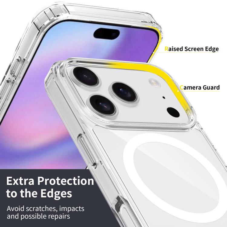 For iPhone 17 Pro Scratchproof PC Hybrid TPU Magsafe Phone Case(Transparent) - iPhone 17 Pro Cases by buy2fix | Online Shopping UK | buy2fix
