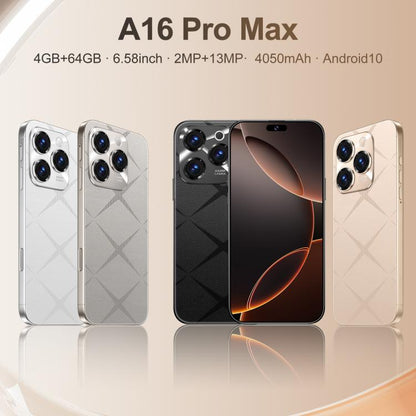 A16 Pro Max / PDA89-B, 4GB+64GB, 6.58 inch Android 10 MTK6739 Quad Core, Network: 4G, OTG, Dual SIM, Plug:EU Plug(Black) -  by buy2fix | Online Shopping UK | buy2fix