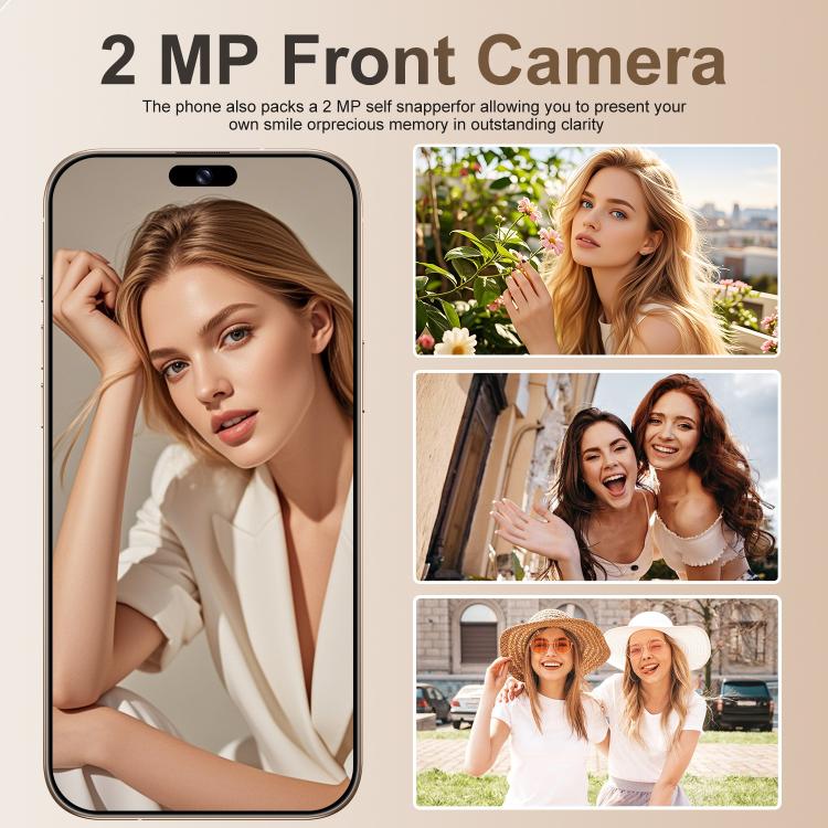A16 Pro Max / PDA89-B, 4GB+64GB, 6.58 inch Android 10 MTK6739 Quad Core, Network: 4G, OTG, Dual SIM, Plug:EU Plug(Gold) -  by buy2fix | Online Shopping UK | buy2fix