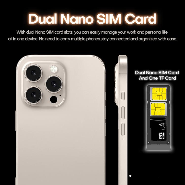 I16 Pro Max / PDQ6, 4GB+64GB, 6.58 inch Android 10 MTK6739 Quad Core, Network: 4G, Dual SIM, Plug:EU Plug(Gold) -  by buy2fix | Online Shopping UK | buy2fix