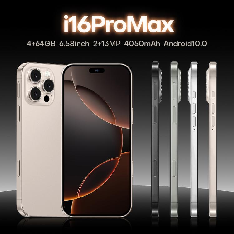 I16 Pro Max / PDQ6, 4GB+64GB, 6.58 inch Android 10 MTK6739 Quad Core, Network: 4G, Dual SIM, Plug:EU Plug(Gold) -  by buy2fix | Online Shopping UK | buy2fix