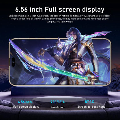 I16 Pro Max / RAi3, 3GB+64GB, 6.56 inch Android 10 MTK6739 Quad Core, Network: 4G, Dual SIM, Plug:US Plug(Gold) -  by buy2fix | Online Shopping UK | buy2fix