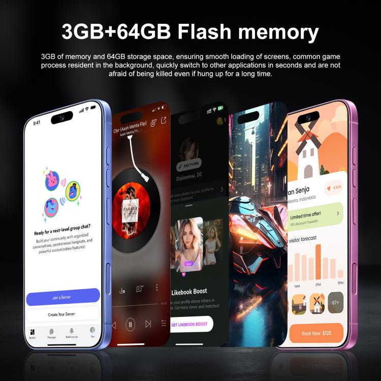 I16 Plus / RAi5, 3GB+64GB, 6.56 inch Android 10 MTK6739 Quad Core, Network: 4G, Dual SIM, Plug:AU Plug(White) -  by buy2fix | Online Shopping UK | buy2fix