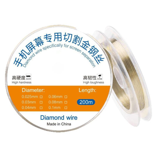 200m Screen Separation Specifically Diamond Cutting Wire, Diameter:0.03mm - Others by buy2fix | Online Shopping UK | buy2fix