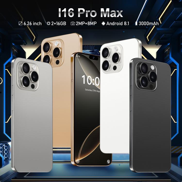 I16 Pro Max / ZPT93, 2GB+16GB, 6.26 inch Android 8.1 MTK6737 Quad Core, Network: 4G, Dual SIM, Plug:EU Plug(Black) -  by buy2fix | Online Shopping UK | buy2fix