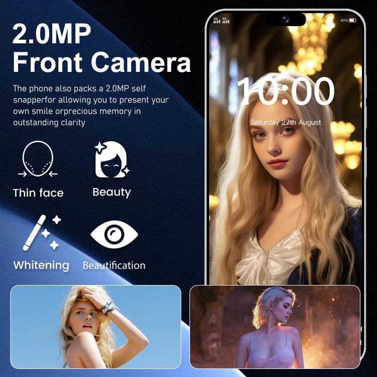 I16 Pro Max / ZPT93, 2GB+16GB, 6.26 inch Android 8.1 MTK6737 Quad Core, Network: 4G, Dual SIM, Plug:AU Plug(White) -  by buy2fix | Online Shopping UK | buy2fix