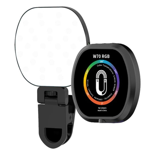W70 Multifunctional Portable Magnetic Fill Light, Style:RGB Light