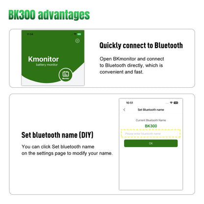 KONNWEI BK300 6V / 12V / 24V Car Bluetooth 5.0 Battery Monitor Diagnostic Tool(Black) - Code Readers & Scan Tools by KONNWEI | Online Shopping UK | buy2fix