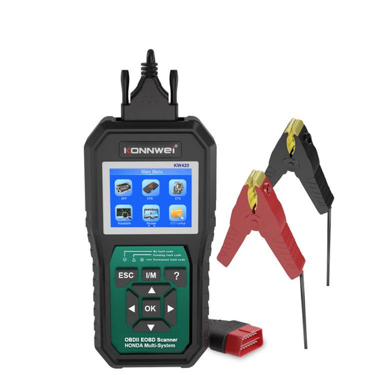 KONNWEI KW420 2.8 inch Color Screen Car OBD2 Fault Diagnostic Scan Tool for Honda(Black Green)