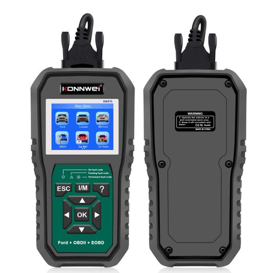 KONNWEI KW470 2.8 inch Color Screen Car OBD2 Fault Diagnostic Scan Tool for Ford(Black Green) - Code Readers & Scan Tools by KONNWEI | Online Shopping UK | buy2fix