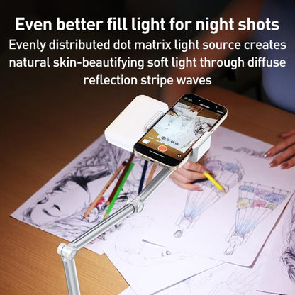 X9 Infinitely Adjustable Floor Stand Two Shaft Phone Live Broadcast Bracket, Height: 63-153cm(White) - Lazy Bracket by buy2fix | Online Shopping UK | buy2fix