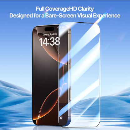 For iPhone 16 Pro DUX DUCIS Roga Series 2.5D HD Fully Transparent Tempered Screen Protector with Dust Removal Quick-Attach Box - iPhone 16 Pro Tempered Glass by DUX DUCIS | Online Shopping UK | buy2fix