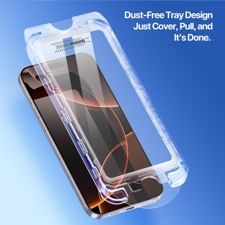 For iPhone 16 Pro DUX DUCIS Roga Series 2.5D HD Fully Transparent Tempered Screen Protector with Dust Removal Quick-Attach Box - iPhone 16 Pro Tempered Glass by DUX DUCIS | Online Shopping UK | buy2fix