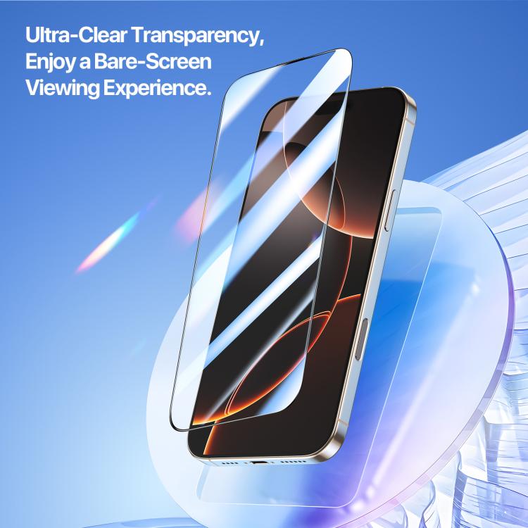 For iPhone 16 Pro DUX DUCIS Roga Series 2.5D HD Fully Transparent Tempered Screen Protector with Dust Removal Quick-Attach Box - iPhone 16 Pro Tempered Glass by DUX DUCIS | Online Shopping UK | buy2fix