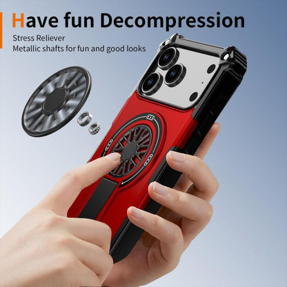 For iPhone 17 Pro Max Shockproof Kickstand Metallic Shaft MagSafe Phone Case(Red) - iPhone 17 Pro Max Cases by buy2fix | Online Shopping UK | buy2fix