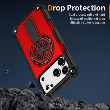 For iPhone 17 Pro Max Shockproof Kickstand Metallic Shaft MagSafe Phone Case(Red) - iPhone 17 Pro Max Cases by buy2fix | Online Shopping UK | buy2fix