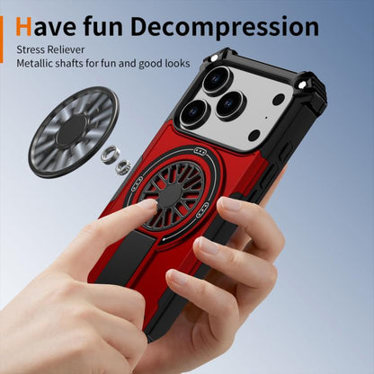 For iPhone 17 Pro Shockproof Kickstand Metallic Shaft MagSafe Phone Case(Red) - iPhone 17 Pro Cases by buy2fix | Online Shopping UK | buy2fix