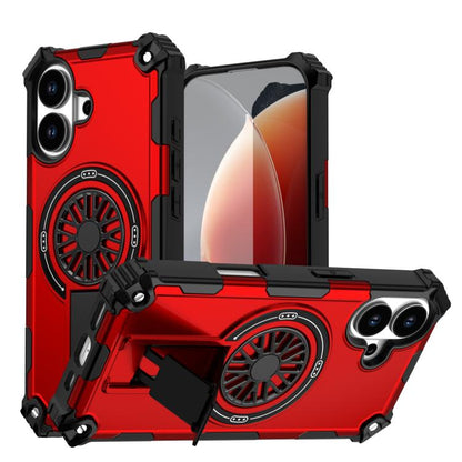 For iPhone 17 Shockproof Kickstand Metallic Shaft MagSafe Phone Case(Red) - iPhone 17 Cases by buy2fix | Online Shopping UK | buy2fix