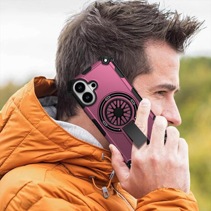 For iPhone 17 Shockproof Kickstand Metallic Shaft MagSafe Phone Case(Purple) - iPhone 17 Cases by buy2fix | Online Shopping UK | buy2fix