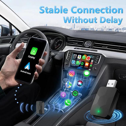 2 in 1 USB Wired to Wireless Car CarPlay / Android Auto Box Adapter(Black) - Bluetooth Adapters by buy2fix | Online Shopping UK | buy2fix