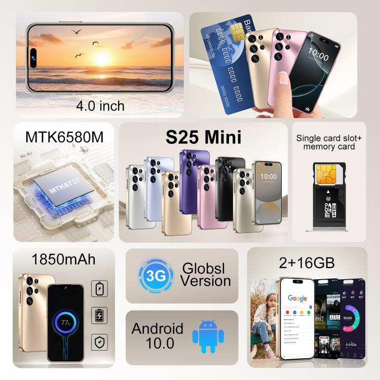 S25 Mini / ZKM10, 2GB+16GB, 4.0 inch Android 10 MTK6580M Quad Core, Network: 3G, Dual SIM(Silver) -  by buy2fix | Online Shopping UK | buy2fix