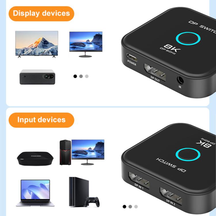 FJGEAR FJ-8K201DP 8K 60Hz DP One-way Switch(US Plug) - Switch by buy2fix | Online Shopping UK | buy2fix