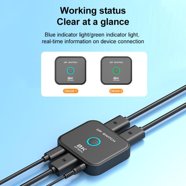 FJGEAR FJ-8K201DP 8K 60Hz DP One-way Switch(US Plug) - Switch by buy2fix | Online Shopping UK | buy2fix