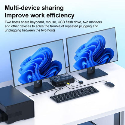 FJGEAR FJ-8K202DB 8K 60Hz DP Monitor KVM Switch(US Plug) - Switch by buy2fix | Online Shopping UK | buy2fix