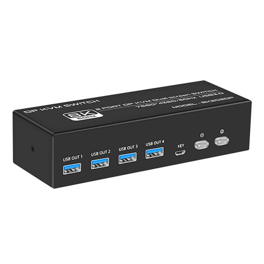 FJGEAR FJ-8K202DP 8K 60Hz DP USB3.0 Monitor KVM Switch(US Plug) - Switch by buy2fix | Online Shopping UK | buy2fix