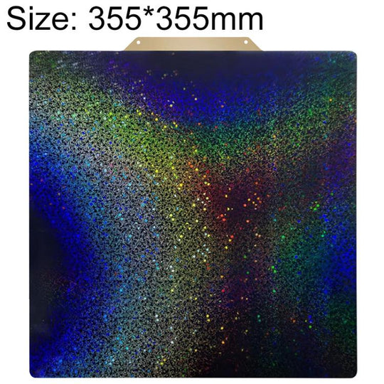 PEI Coating Smooth Starry PET Film Double-Sided 3D Printing Build Plate, Size:355x355mm