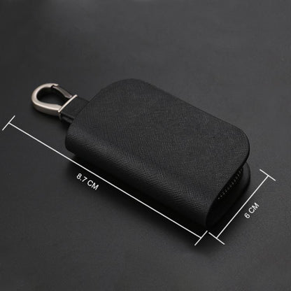 Universal Car Key Case Car Key Cowhide Leather Protective Cover(Black) - Car Key Cases by buy2fix | Online Shopping UK | buy2fix