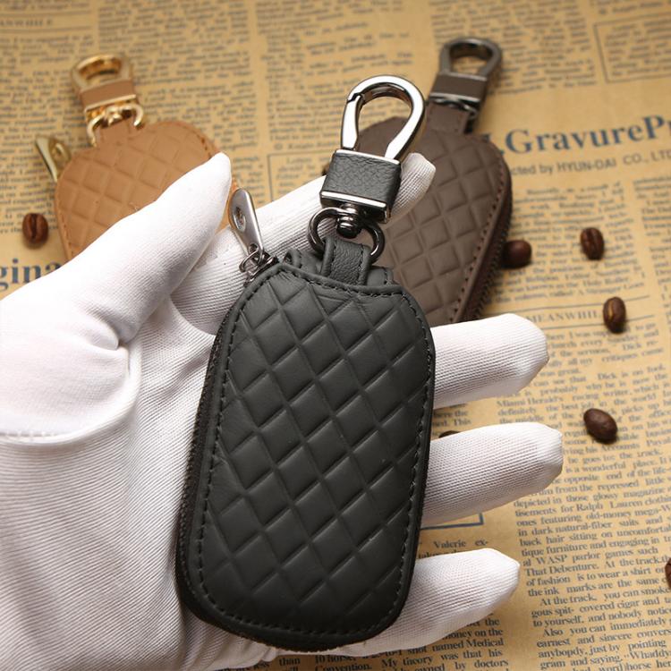 Microfiber Leather Universal Car Key Case Protective Cover(Brown) - Car Key Cases by buy2fix | Online Shopping UK | buy2fix