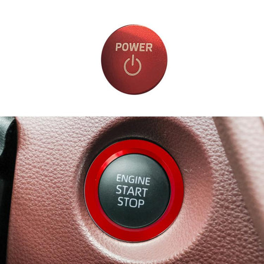 For Toyota Corolla Cross / Yaris Car One-key Start Engine Key Ignition Switch Decorative Ring Cover, Style:Hybrid Version(Red) - Decoration Rings by buy2fix | Online Shopping UK | buy2fix