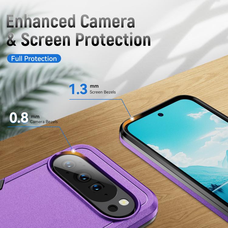 For Google Pixel 10 Pioneer Armor Heavy Duty PC + TPU Phone Case(Purple+Black) - Google Cases by buy2fix | Online Shopping UK | buy2fix