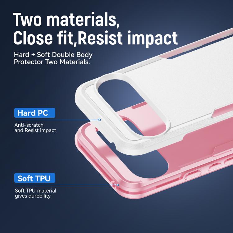For Google Pixel 10 Pro Pioneer Armor Heavy Duty PC + TPU Phone Case(White+Pink) - Google Cases by buy2fix | Online Shopping UK | buy2fix