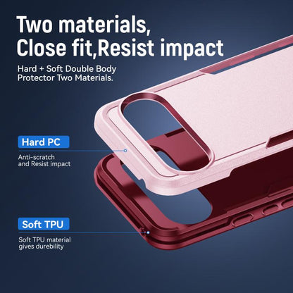 For Google Pixel 10 Pro Pioneer Armor Heavy Duty PC + TPU Phone Case(Pink+Rose Red) - Google Cases by buy2fix | Online Shopping UK | buy2fix