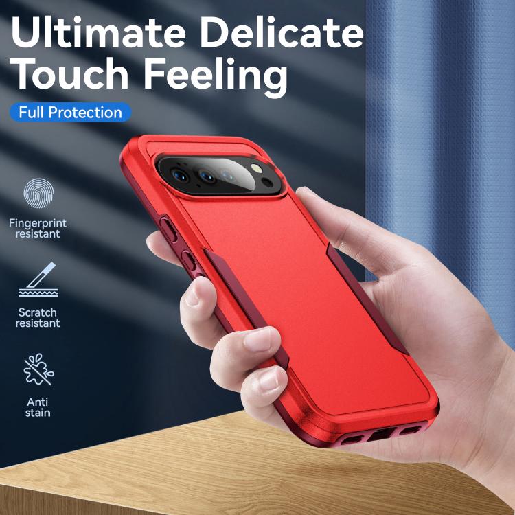 For Google Pixel 10 Pro Pioneer Armor Heavy Duty PC + TPU Phone Case(Red+Rose Red) - Google Cases by buy2fix | Online Shopping UK | buy2fix