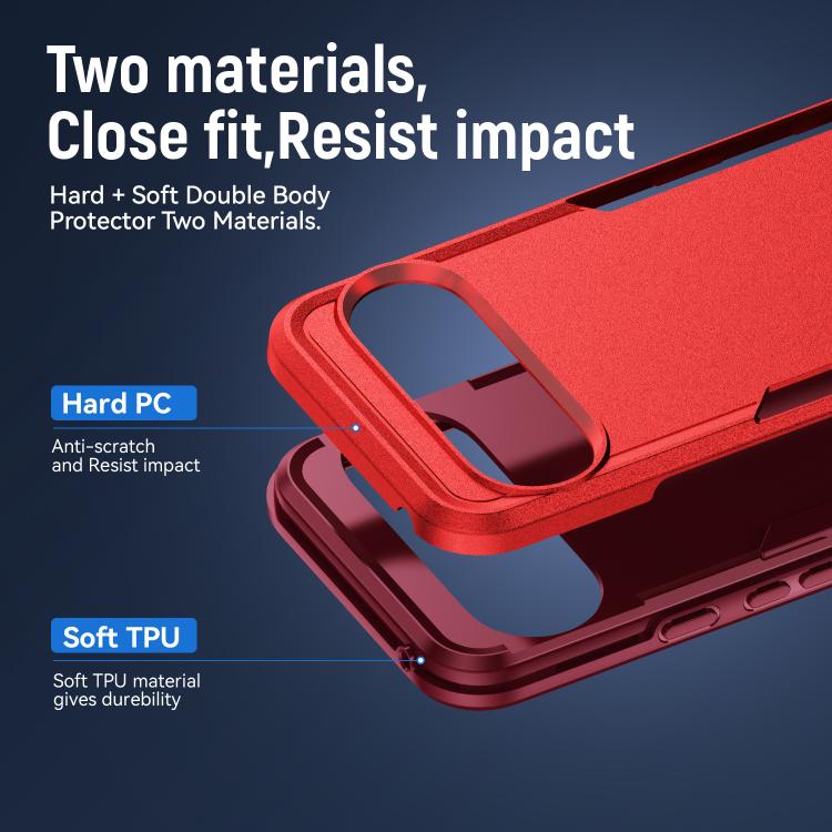 For Google Pixel 10 Pro Pioneer Armor Heavy Duty PC + TPU Phone Case(Red+Rose Red) - Google Cases by buy2fix | Online Shopping UK | buy2fix